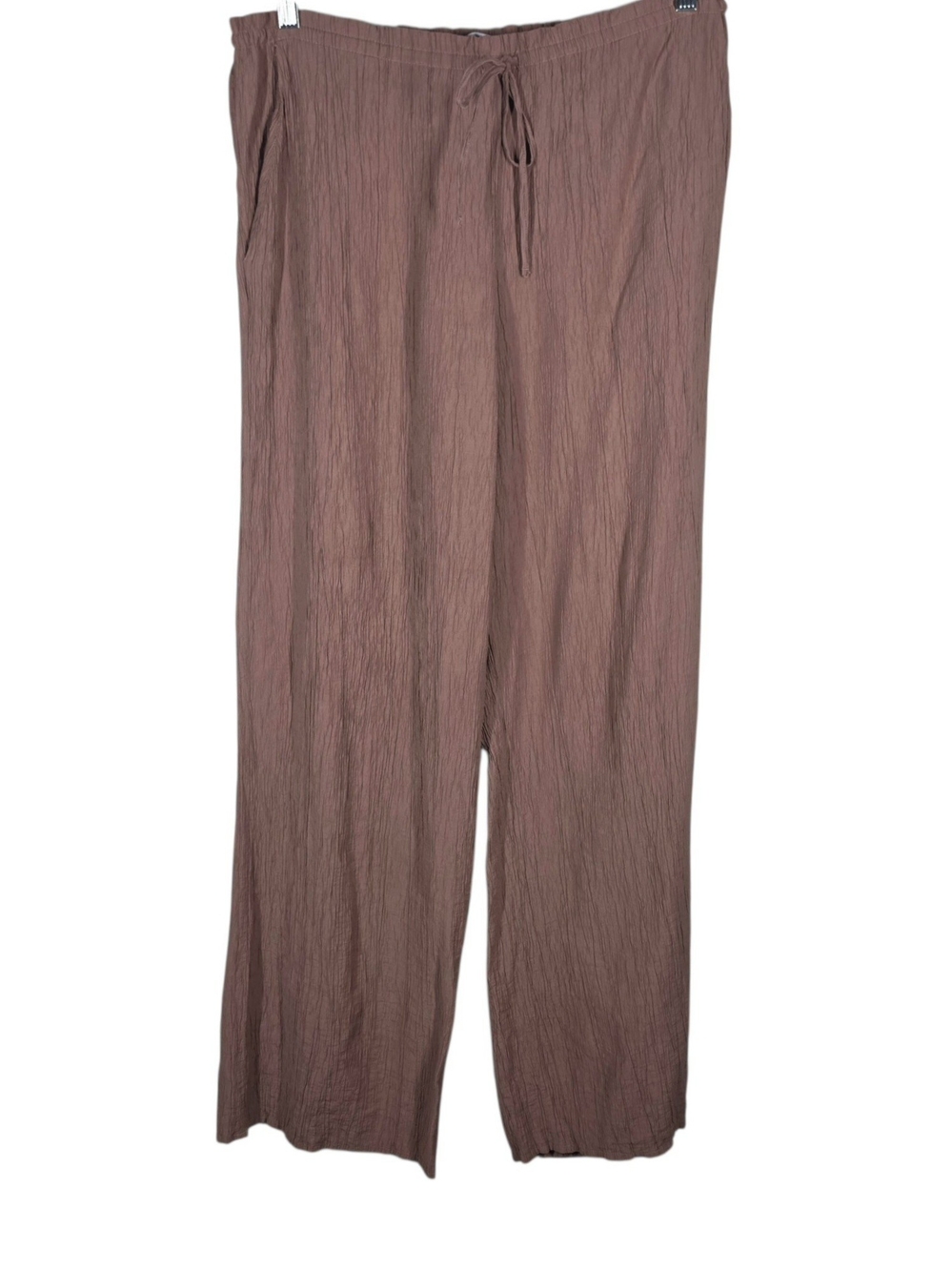 Zara Men's Loose Drawstring Pants in Mauve Brown